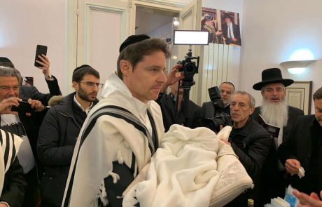 הגאון רבי יהושע ברכץ בסנדקאות לבן הגביר